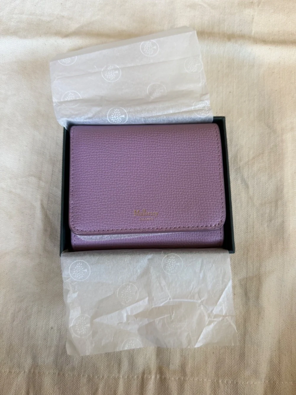 Mulberry - Small Continental French Purse - Purple Classic Grain